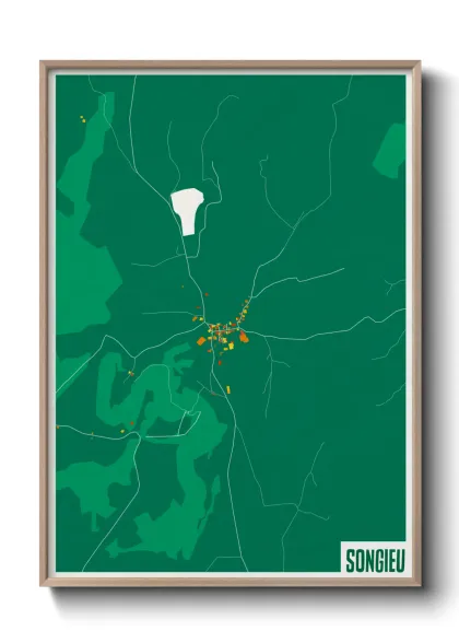 Une affiche de carte sur Songieu