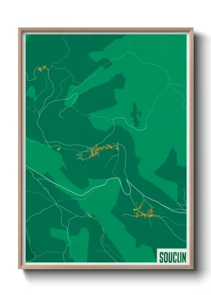 Une affiche de carte sur Souclin