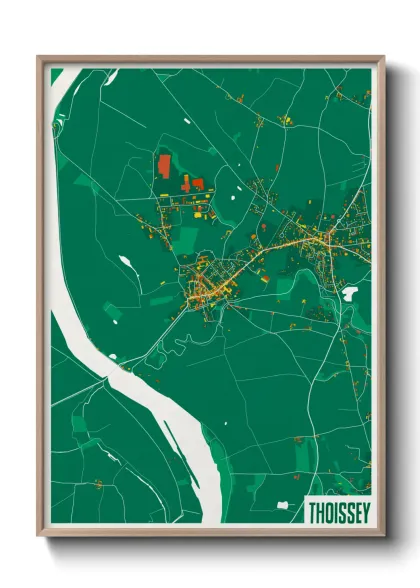 Une affiche de carte sur Thoissey