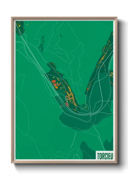 Une affiche de carte sur Torcieu
