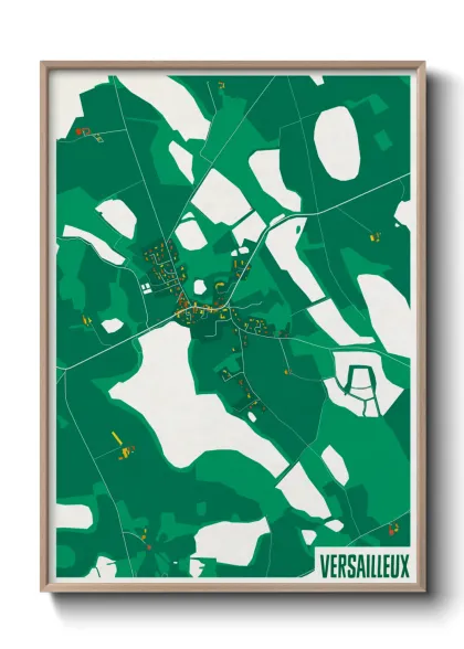 Une affiche de carte sur Versailleux