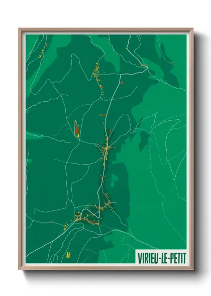 Une affiche de carte sur Virieu-le-Petit