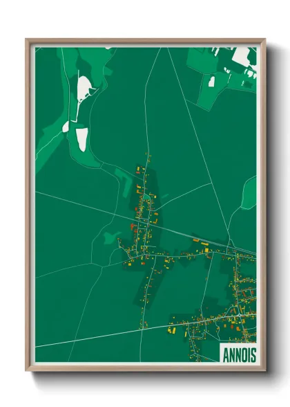 Une affiche de carte sur Annois