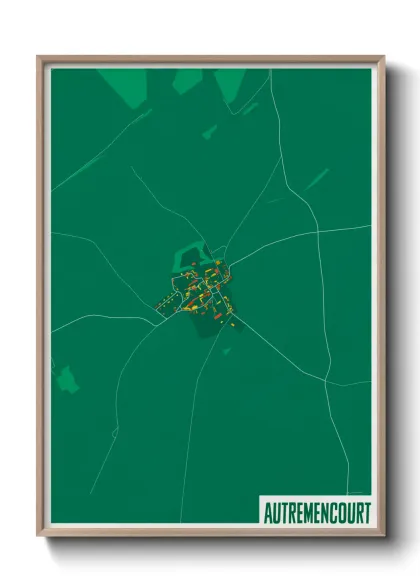 Une affiche de carte sur Autremencourt