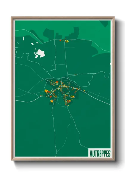 Une affiche de carte sur Autreppes