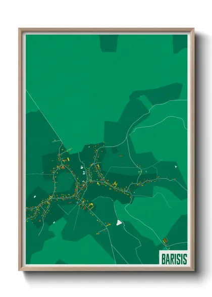 Une affiche de carte sur Barisis