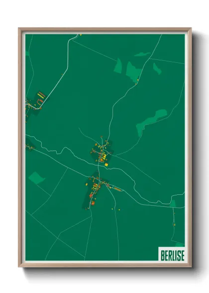 Une affiche de carte sur Berlise