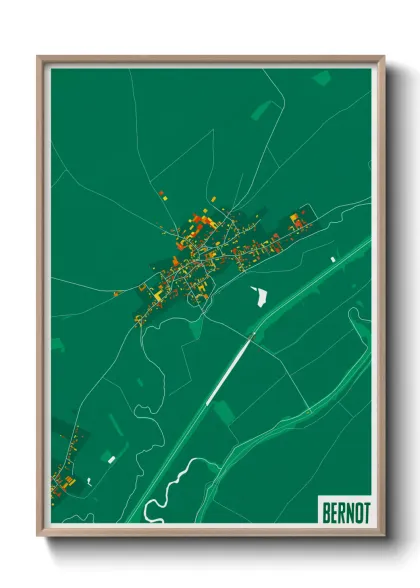 Une affiche de carte sur Bernot
