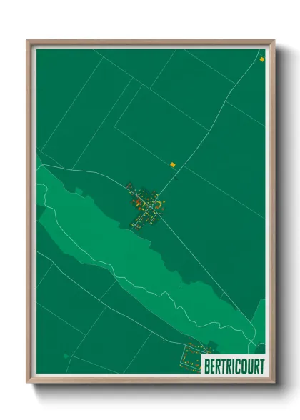 Une affiche de carte sur Bertricourt