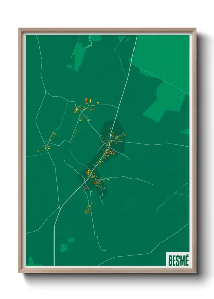 Une affiche de carte sur Besmé