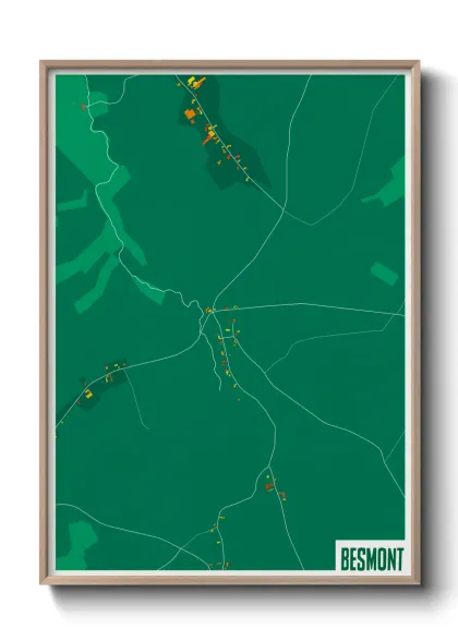 Une affiche de carte sur Besmont