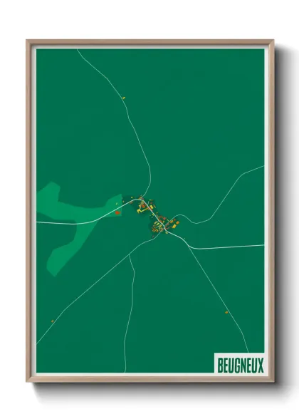 Une affiche de carte sur Beugneux