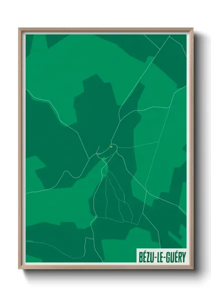 Une affiche de carte sur Bézu-le-Guéry