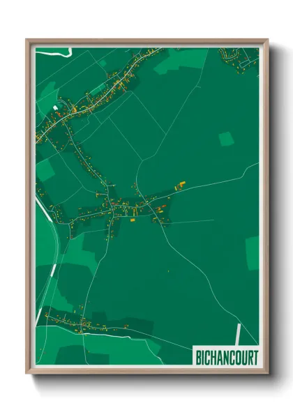 Une affiche de carte sur Bichancourt