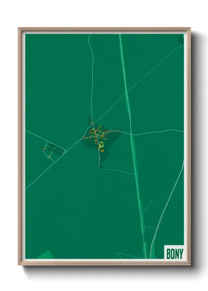 Une affiche de carte sur Bony