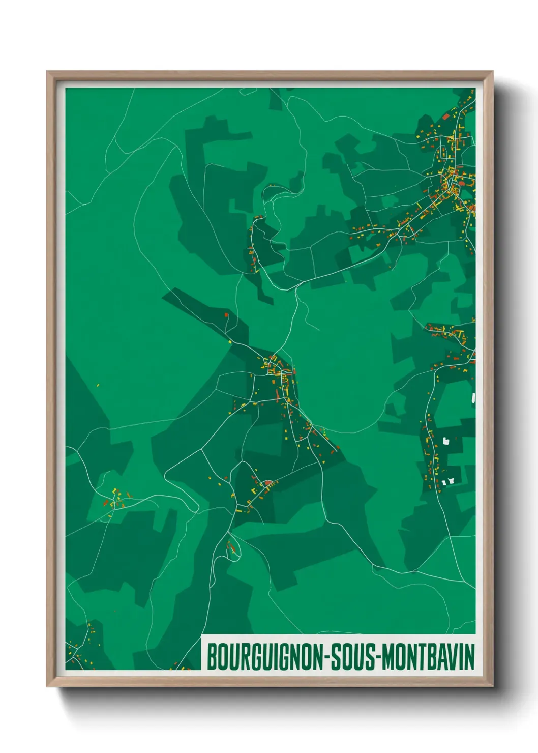 Un poster carteBourguignon-sous-Montbavin