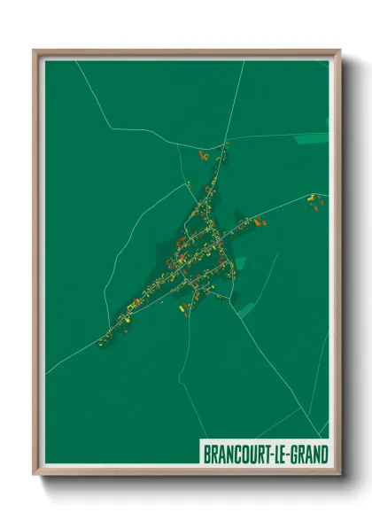 Une affiche de carte sur Brancourt-le-Grand