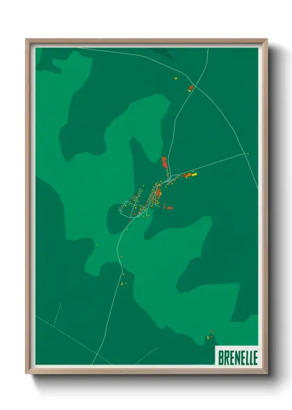 Une affiche de carte sur Brenelle