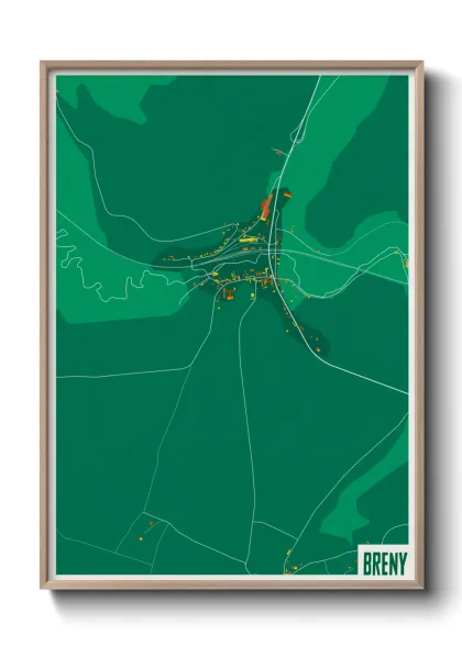 Une affiche de carte sur Breny