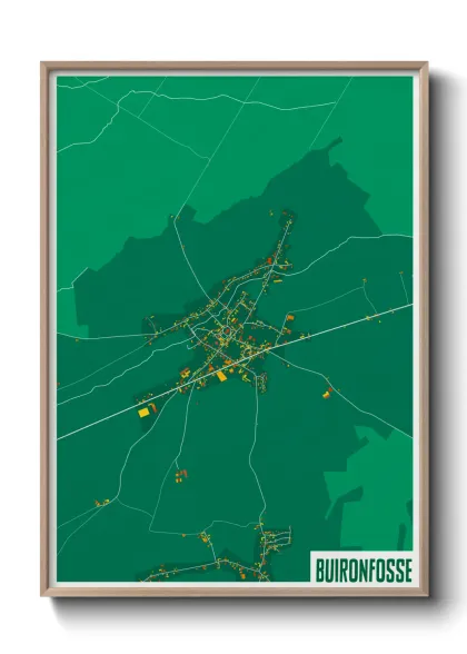 Une affiche de carte sur Buironfosse