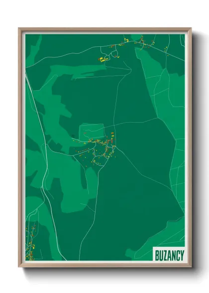 Une affiche de carte sur Buzancy
