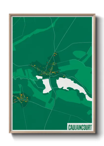 Une affiche de carte sur Caulaincourt