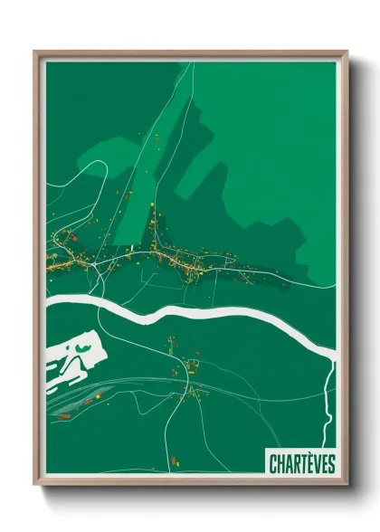 Une affiche de carte sur Chartèves