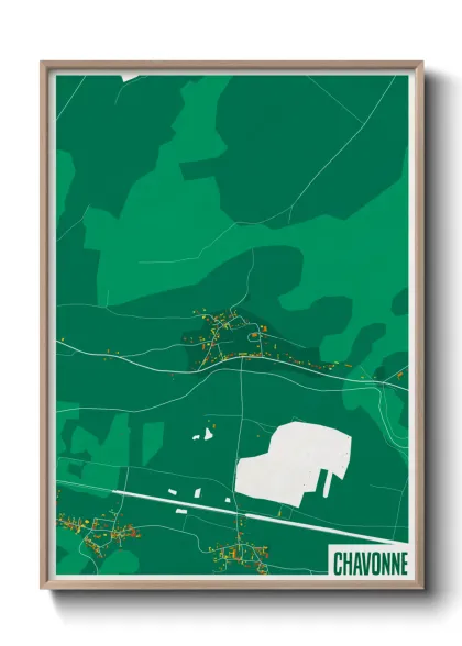 Une affiche de carte sur Chavonne