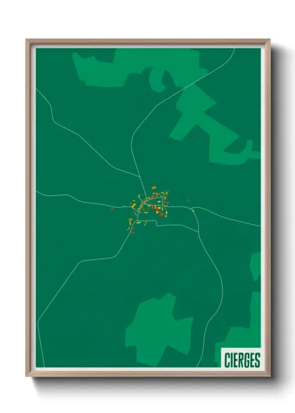 Une affiche de carte sur Cierges