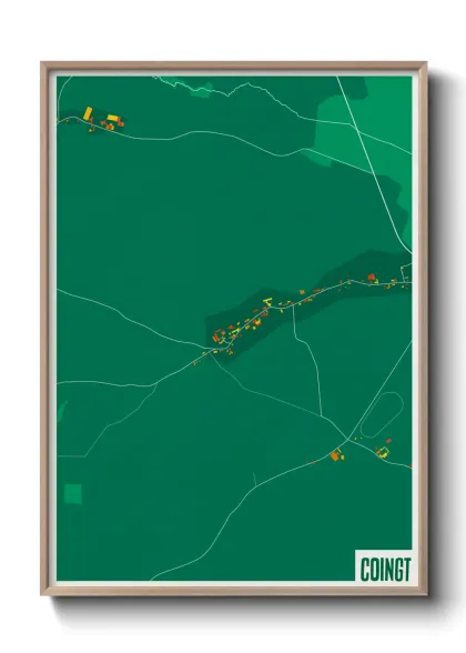 Une affiche de carte sur Coingt