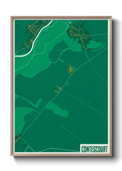 Une affiche de carte sur Contescourt