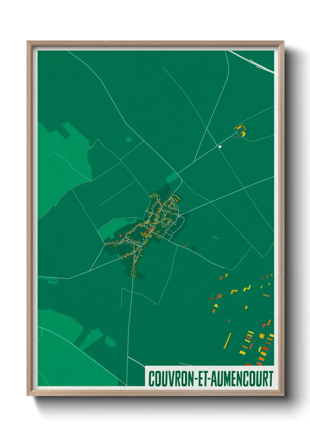 Un poster carteCouvron-et-Aumencourt