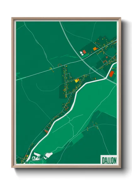 Une affiche de carte sur Dallon