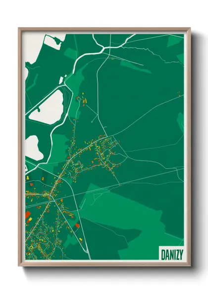 Une affiche de carte sur Danizy