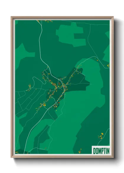 Une affiche de carte sur Domptin