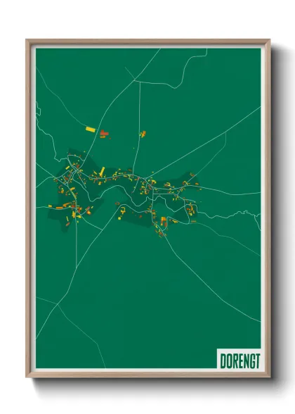 Une affiche de carte sur Dorengt