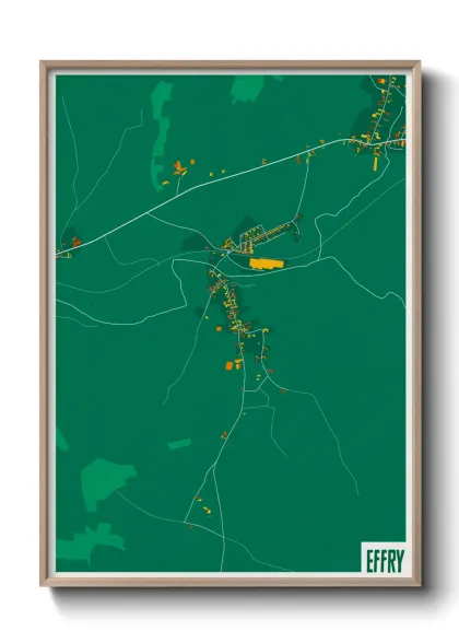 Une affiche de carte sur Effry