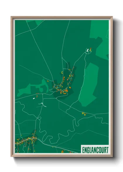 Une affiche de carte sur Englancourt