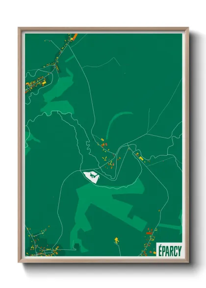 Une affiche de carte sur Éparcy