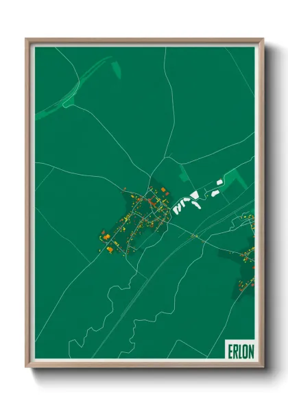 Une affiche de carte sur Erlon