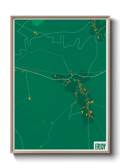 Une affiche de carte sur Erloy