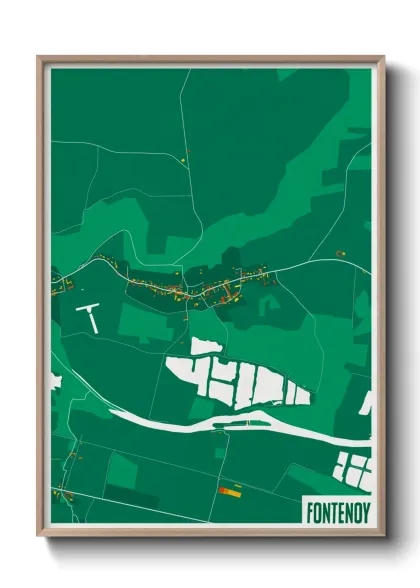 Une affiche de carte sur Fontenoy