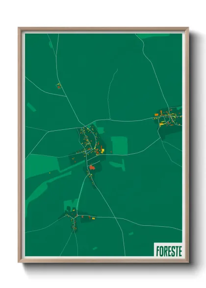 Une affiche de carte sur Foreste