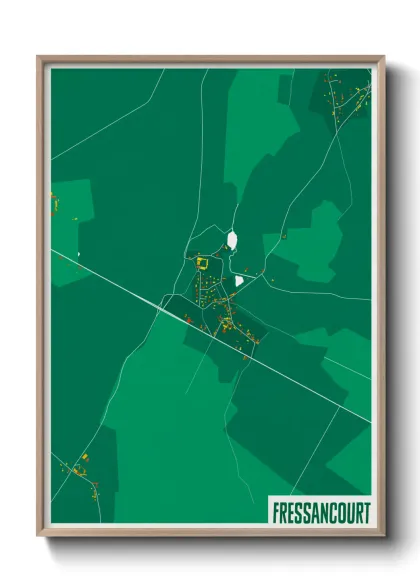Une affiche de carte sur Fressancourt