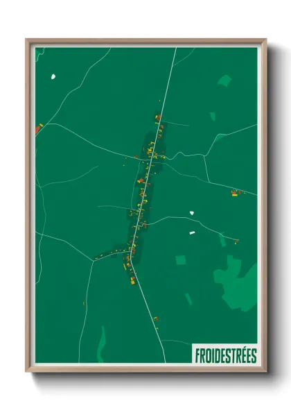 Une affiche de carte sur Froidestrées