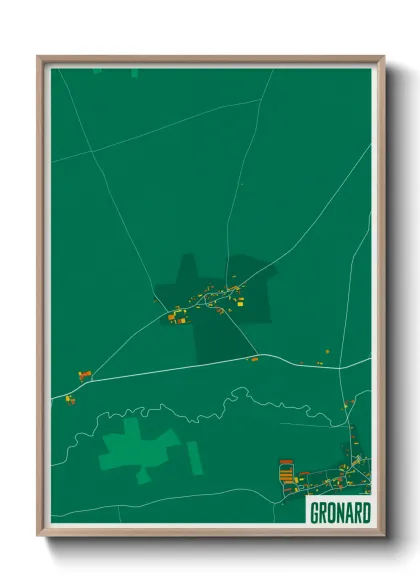 Une affiche de carte sur Gronard