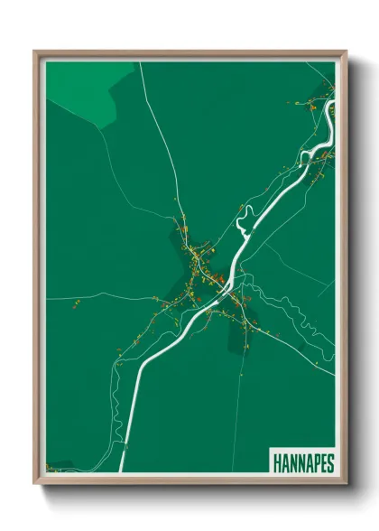 Une affiche de carte sur Hannapes
