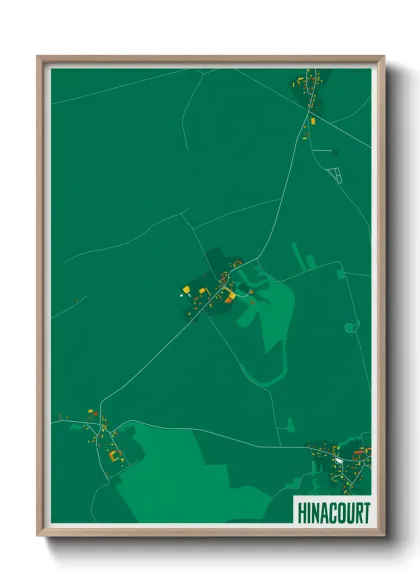 Une affiche de carte sur Hinacourt