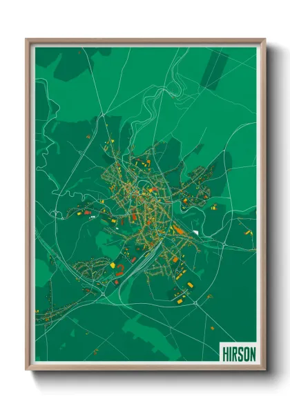 Une affiche de carte sur Hirson