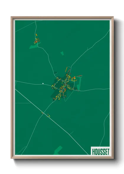 Une affiche de carte sur Housset